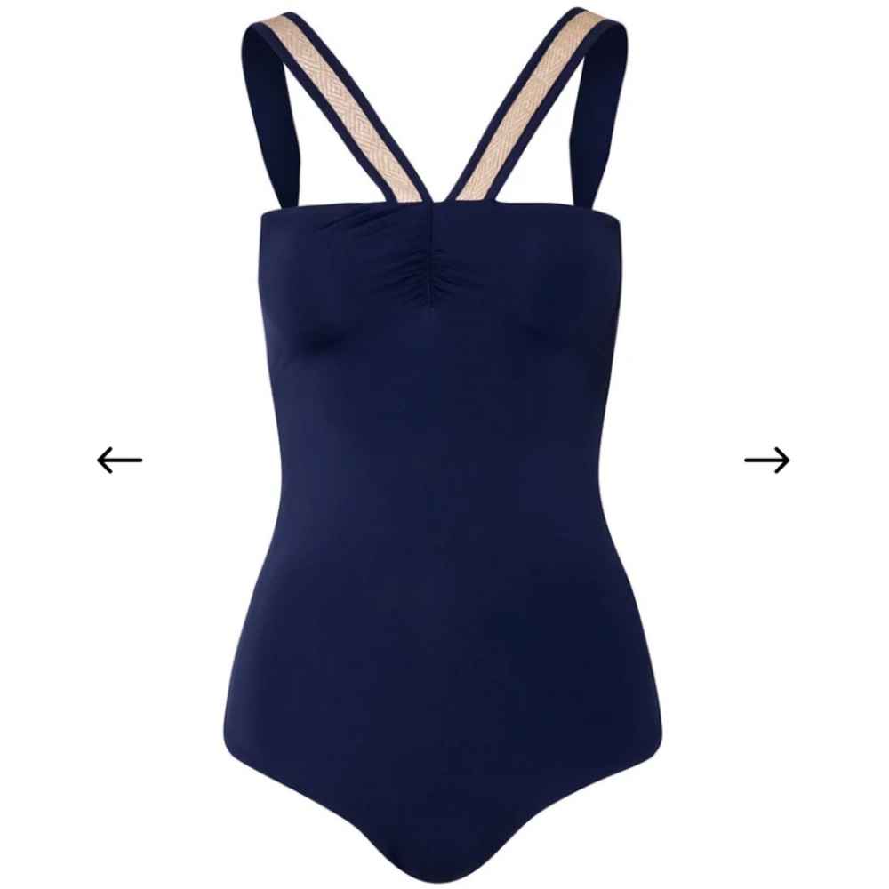 Anthropologie Armantia Navy Josefina One Piece Eco Friendly Swimsuit, NWT Sz M